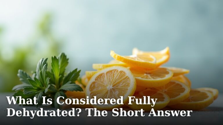 What Is Considered Fully Dehydrated? The Short Answer