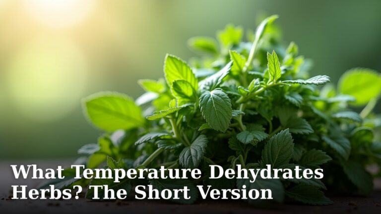 What Temperature Dehydrates Herbs? The Short Version